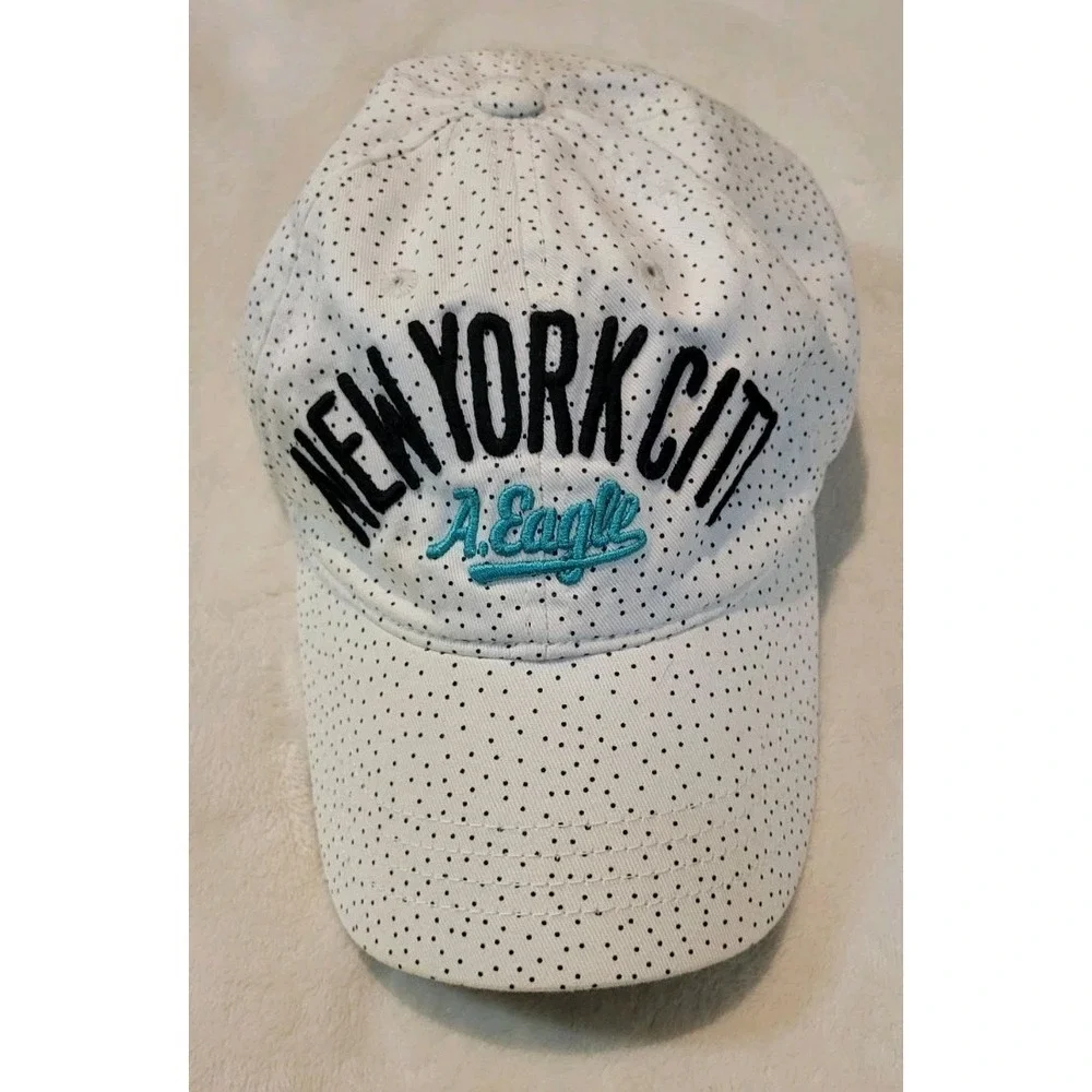 AMERICAN EAGLE OUTFITTERS WOMENS OSFA NEW YORK CITY POLKA DOT ADJUSTABLE HAT